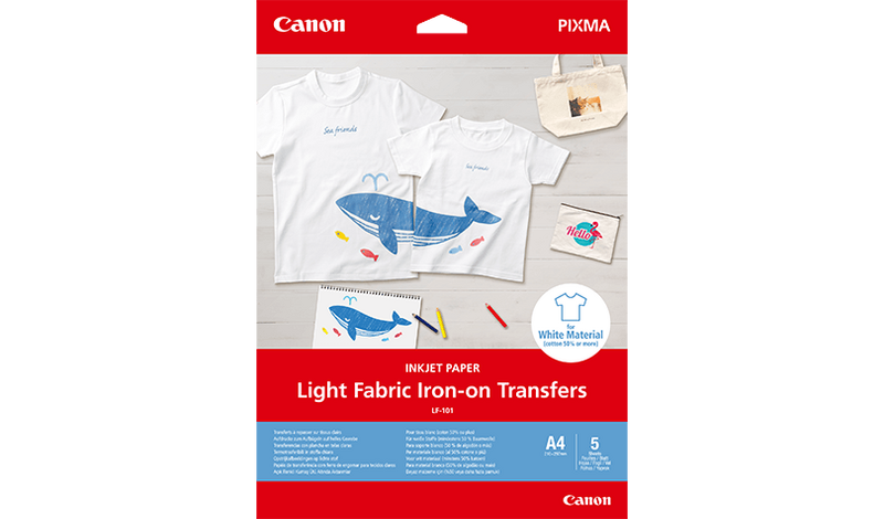 Canon Light Fabric Iron-on Transfers LF-101 - Canon Europe